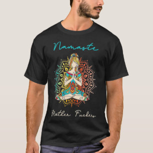Womens Namaste Funny Tee Buddha Tee Pilates Yoga L