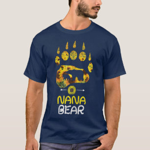 Womens Nana Bear Paw Sunflower Cute Mothers Day Gr T-Shirt