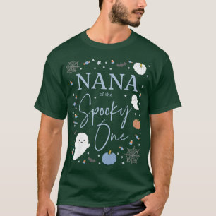 Womens Nana of the Spooky One First Birthday Blue T-Shirt