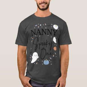 Womens Nanny of the Spooky One First Birthday Boy T-Shirt