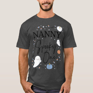 Womens Nanny of the Spooky One First Birthday Boy  T-Shirt