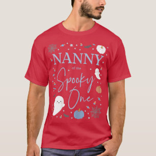 Womens Nanny of the Spooky One First Birthday Boy T-Shirt