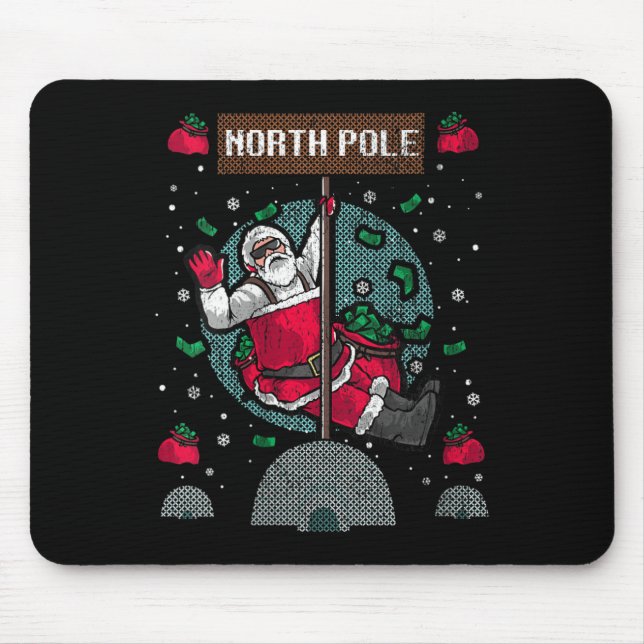 Womens Naughty Ugly Christmas Sweater  Mouse Pad (Front)