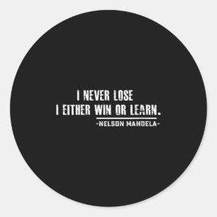 Womens Nelson Mandela's Motivational Quote V-neck  Classic Round Sticker