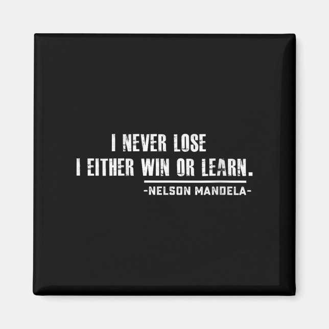 Womens Nelson Mandela's Motivational Quote V-neck  Magnet (Front)