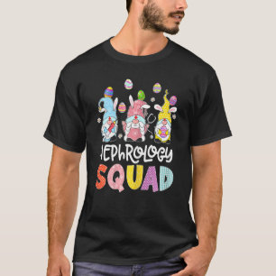 Womens Nephrology Squad Bunny Gnome Eggs Hunting N T-Shirt