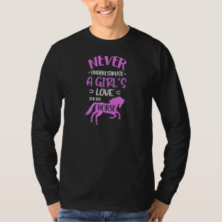 Womens Never Underestimate A Girl's Love For Her H T-Shirt
