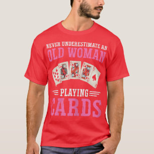 Womens Never Underestimate An Old Woman Board Game T-Shirt
