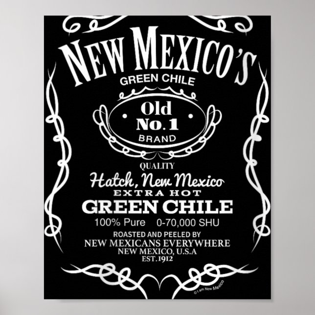 Womens New Mexico's Old No. 1 Hatch Green Chile No Poster (Front)