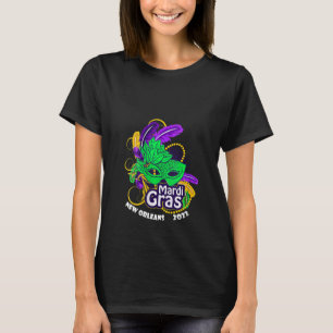 Womens New Orleans 2022 Mask Mardi Gras Costume Fo T-Shirt