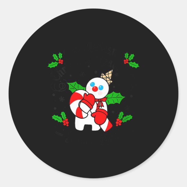 Womens New Orleans Mr Bingle Christmas Tradition S Classic Round Sticker (Front)