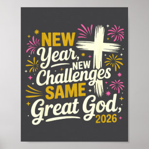 Womens New Year New Challenges Same Great God 2026 Poster