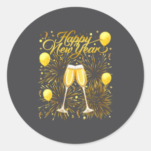 Womens New Years Eve Party Sylvester 2026 Happy Ne Classic Round Sticker
