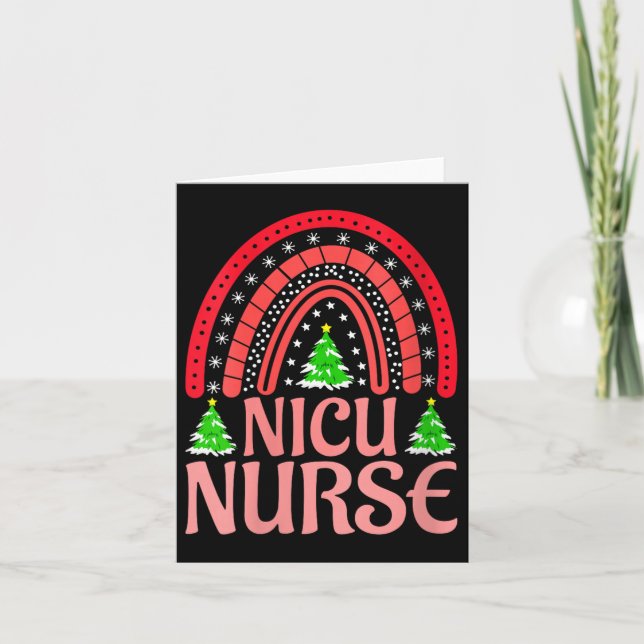 Womens Nicu Nurse Christmas Crew Nurselife Nursing Card (Front)