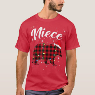 Womens Niece Bear Shirt Christmas Red Plaid Family