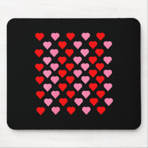 Women's Nk And Red Hearts Lovers Funny Valentine’s Mouse Pad