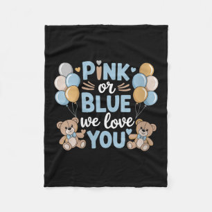 Womens Nk Or Blue We Love You, Pregnancy Gender Re Fleece Blanket