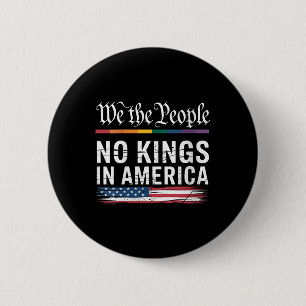 Womens No Kings In America We The People Political 6 Cm Round Badge