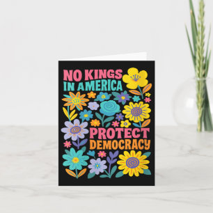 Womens No Kings In America We The People Retro Boh Card