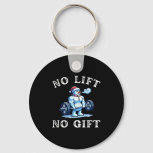 Womens No Lift No Gift Funny Workout Snowman Chris Key Ring