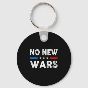 Womens No New Wars Vintage Us Flag Men Women V-nec Key Ring
