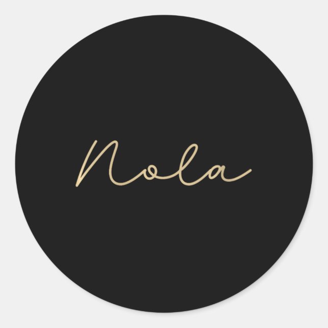 Womens Nola Cute New Orleans Womens Girls V-neck  Classic Round Sticker (Front)