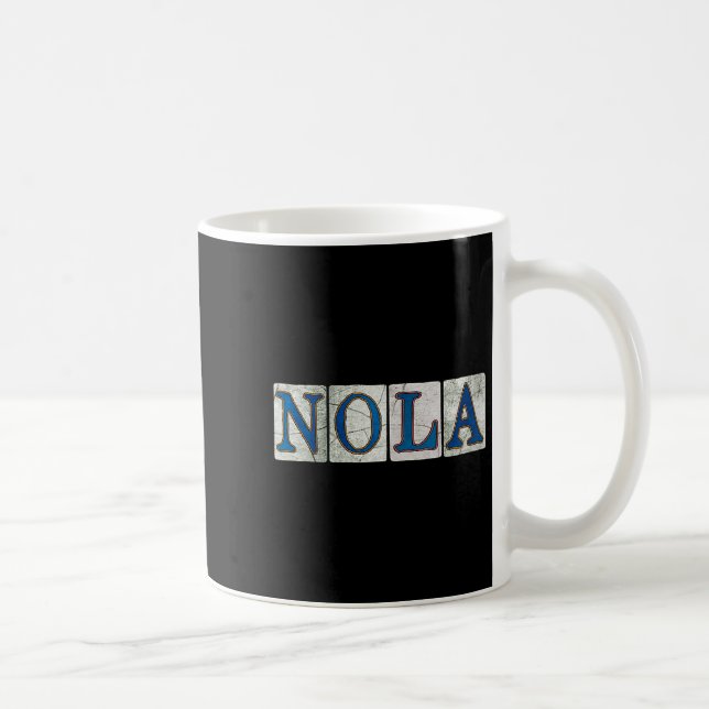 Womens Nola New Orleans Louisiana Street Tile V-ne Coffee Mug (Right)