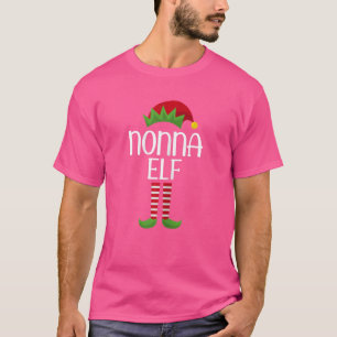 Womens Nonna Elf Family Matching Group Christmas P T-Shirt
