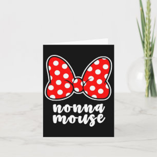 Womens Nonna Mouse Family Vacation Bow Card
