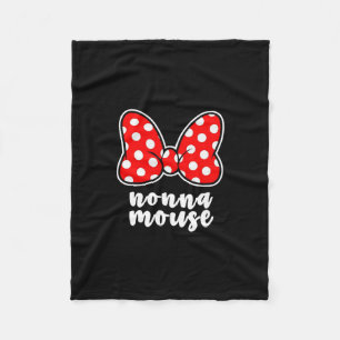 Womens Nonna Mouse Family Vacation Bow Fleece Blanket