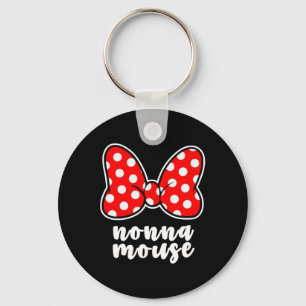 Womens Nonna Mouse Family Vacation Bow Key Ring