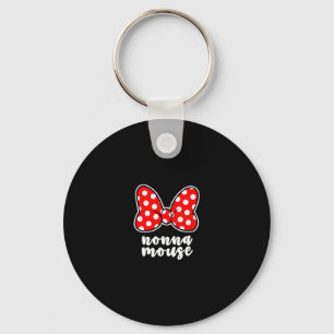 Womens Nonna Mouse Family Vacation Bow Key Ring