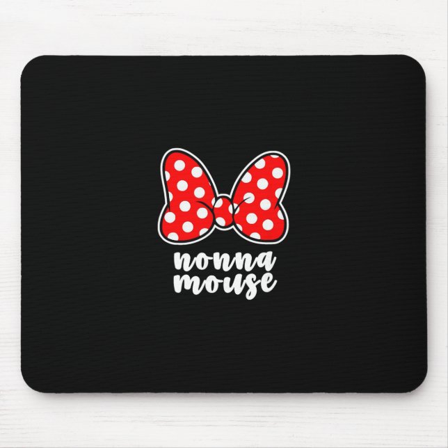 Womens Nonna Mouse Family Vacation Bow  Pad (Front)