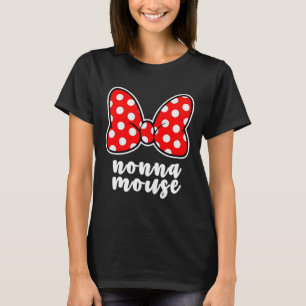 Womens Nonna Mouse Family Vacation Bow T-Shirt