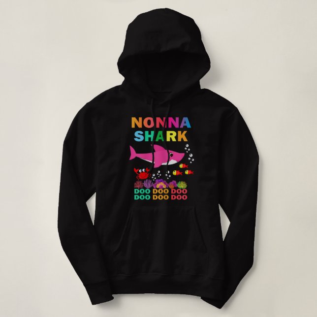 Womens Nonna Shark Shirt Matching Family Mother's  (Design Front)