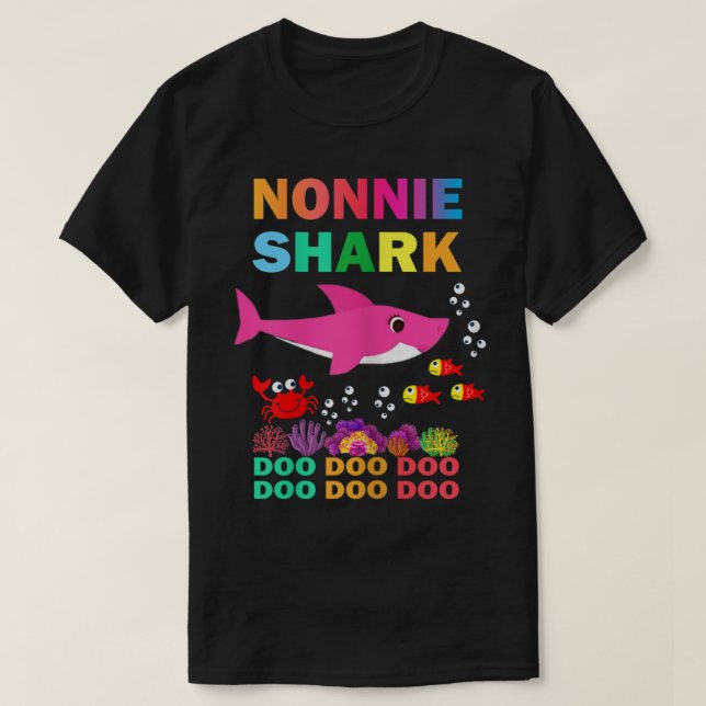 Womens Nonnie Shark Shirt Matching Family Mother's (Design Front)