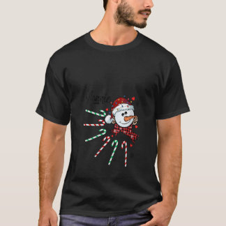 Womens Nonnie Snowman Candy Cane Christmas Xmas Fu T-Shirt