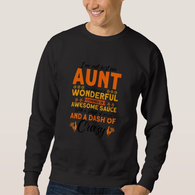 Womens Not Just An Aunt Big Cup Of Wonderful Thank Sweatshirt (Front)