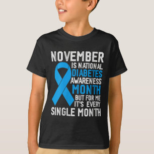 Womens November Is National Diabetes Awareness Mon T-Shirt