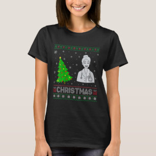 Womens Nurse Practitioner Xmas Tree Lighting Ugly  T-Shirt