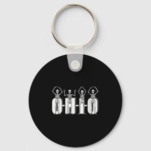 Womens O-h-i-o State Skeletons Funny Ohio Vintage Key Ring