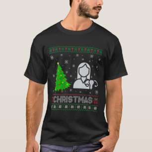 Womens Ob Nurse Xmas Tree Lighting Ugly Christmas T-Shirt