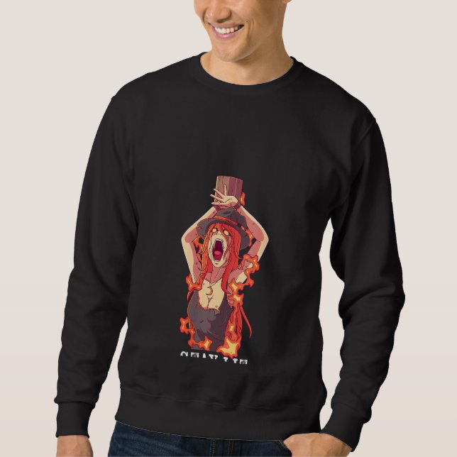 Womens Occult Stay Lit Satan Devil Hell Unholy Ant Sweatshirt (Front)