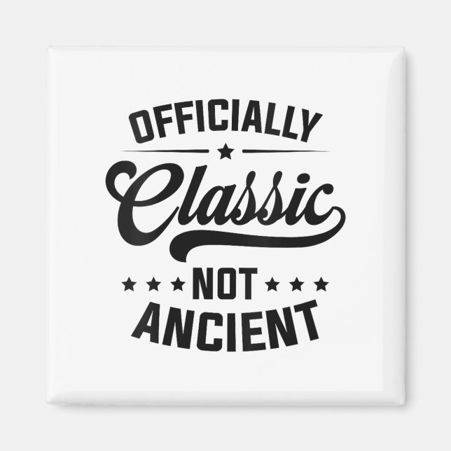 Womens Officially Clic, Not Ancient V-neck  Magnet (Front)