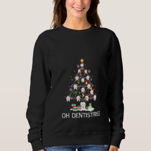 Womens Oh Dentistree Funny Christmas Tree Dental H Sweatshirt
