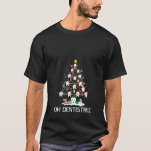 Womens Oh Dentistree Funny Christmas Tree Dental H T-Shirt