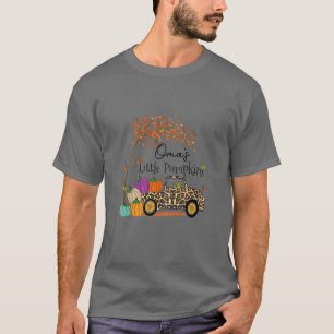 Womens Oma's Little Pumpkins Halloween Fall T-Shirt