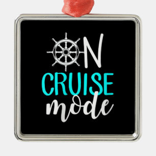 Womens On Cruise Mode Cruise Vacation Family Metal Tree Decoration