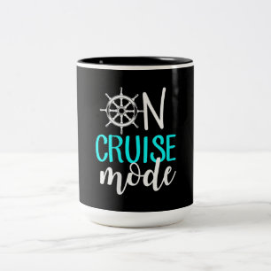 Womens On Cruise Mode Cruise Vacation Family Two-Tone Coffee Mug