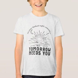 Womens On Your Darkest Night Remember Tomorrow Nee Tri-Blend Shirt